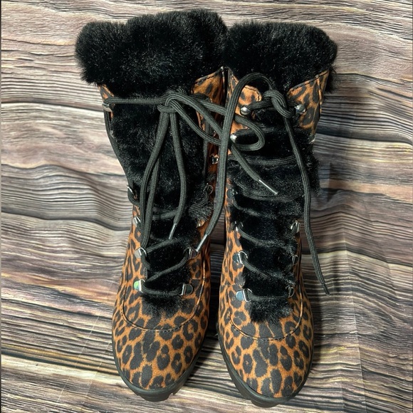 Jessica Simpson Mikah Faux-Fur Lining Combat Boot size 11 New with box no cover - Picture 5 of 12